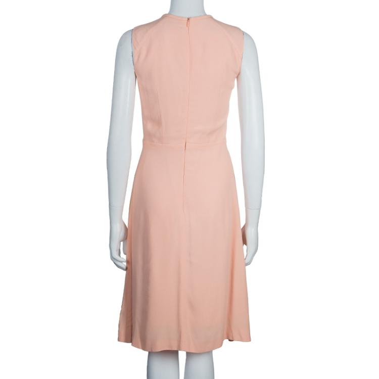 Pre Owned Boss by Hugo Boss Pink Ruffle Detail Dress S