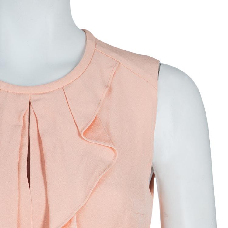 Pre Owned Boss by Hugo Boss Pink Ruffle Detail Dress S