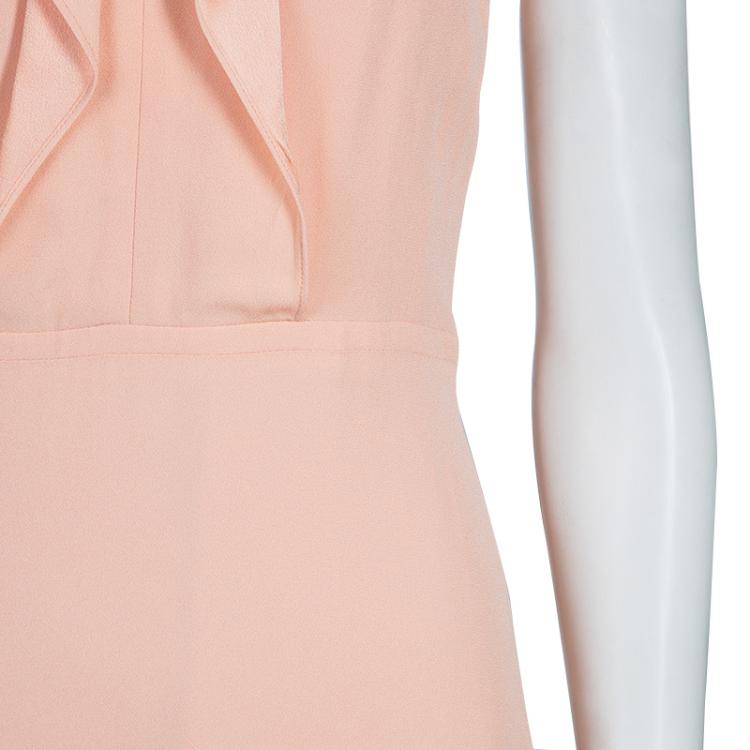 Pre Owned Boss by Hugo Boss Pink Ruffle Detail Dress S