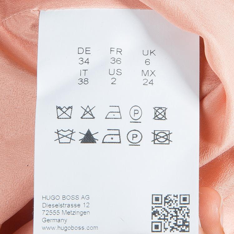 Pre Owned Boss by Hugo Boss Pink Ruffle Detail Dress S
