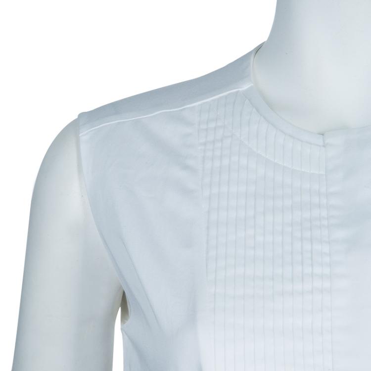 Pre Owned Boss by Hugo Boss White Sleeveless Top S