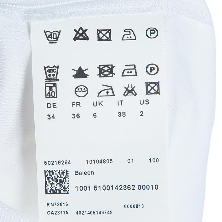 Pre Owned Boss by Hugo Boss White Sleeveless Top S