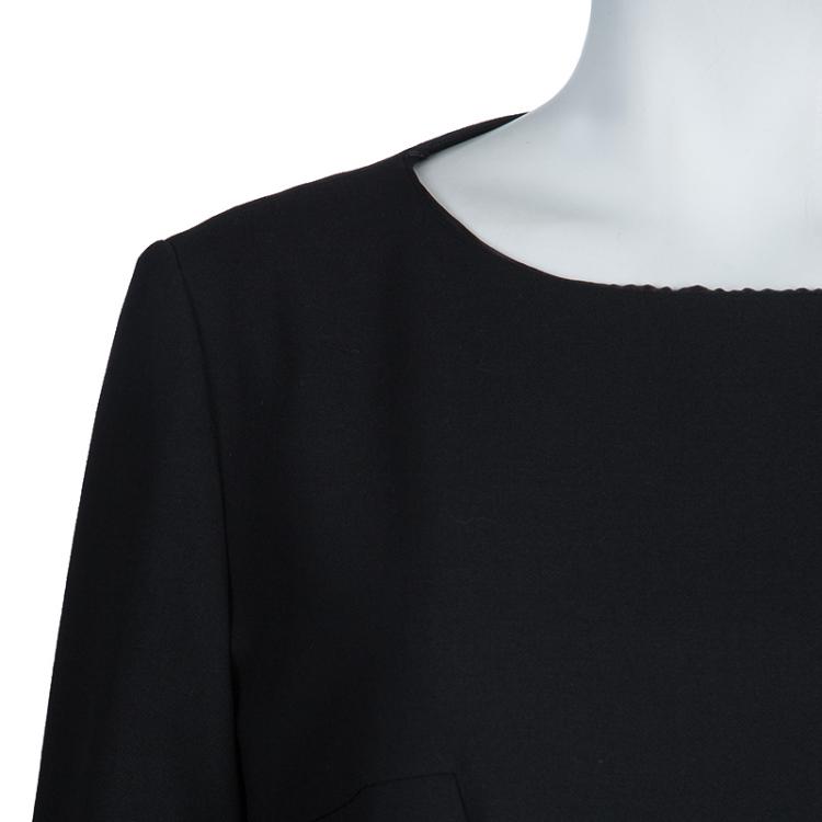 Pre Owned Boss By Hugo Boss Black Peplum Top L