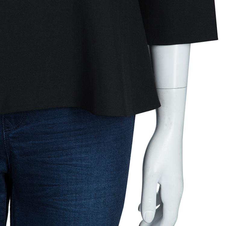 Pre Owned Boss By Hugo Boss Black Peplum Top L