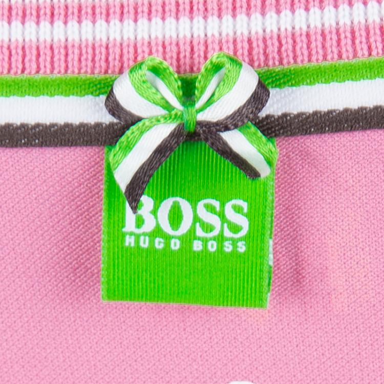 Pre Owned Boss By Hugo Boss Pink Knit Drawstring Waist Detail Sleeveless Dress M