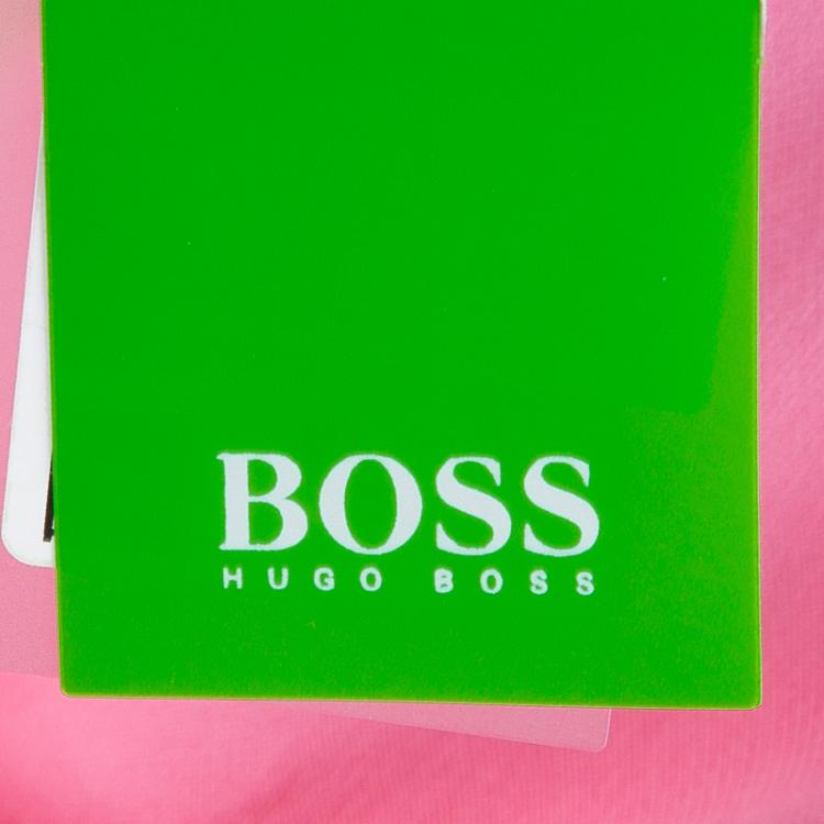 Pre Owned Boss By Hugo Boss Pink Knit Drawstring Waist Detail Sleeveless Dress M