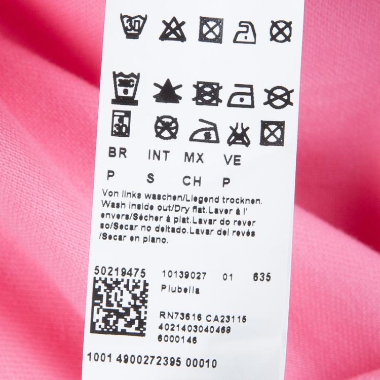 Pre Owned Boss By Hugo Boss Pink Knit Drawstring Waist Detail Sleeveless Dress M