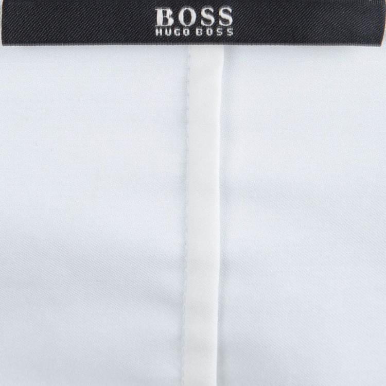 مملوكة مسبقًا Boss by Hugo Boss White Cotton Sleeveless Blouse M