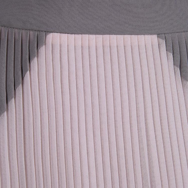 Pre Owned Boss By Hugo Boss Colorblock Plisse Verylla Skirt M