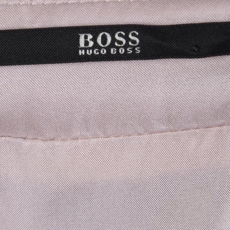 Pre Owned Boss By Hugo Boss Colorblock Plisse Verylla Skirt M