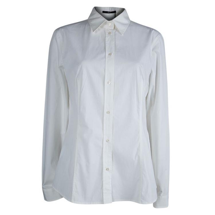 hugo boss white button down shirt