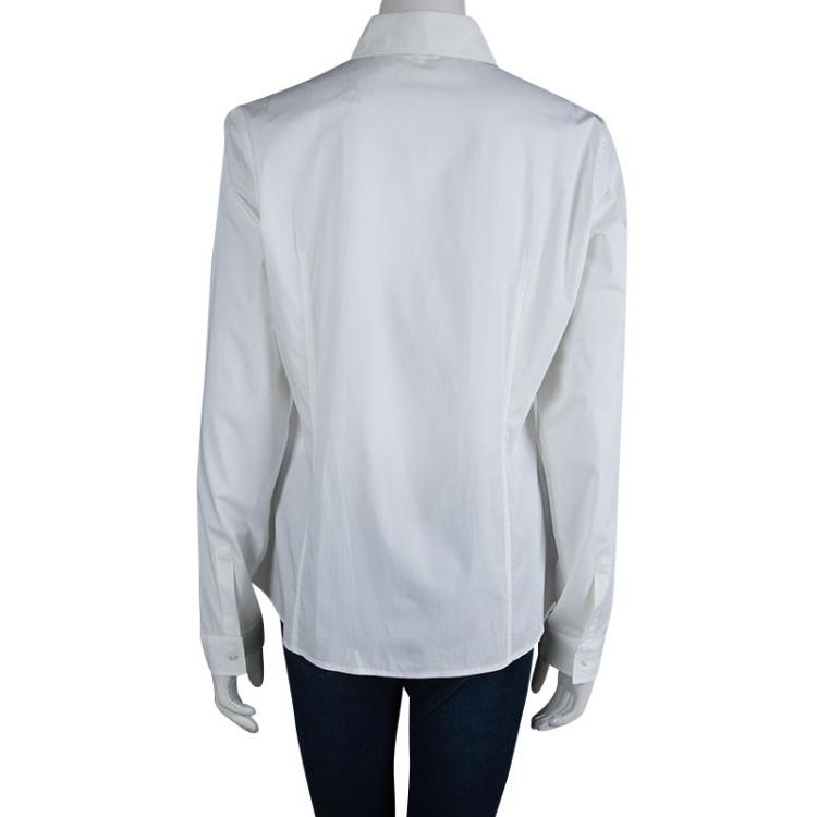 Pre Owned Boss By Hugo Boss White Cotton Button Down Banu Shirt L