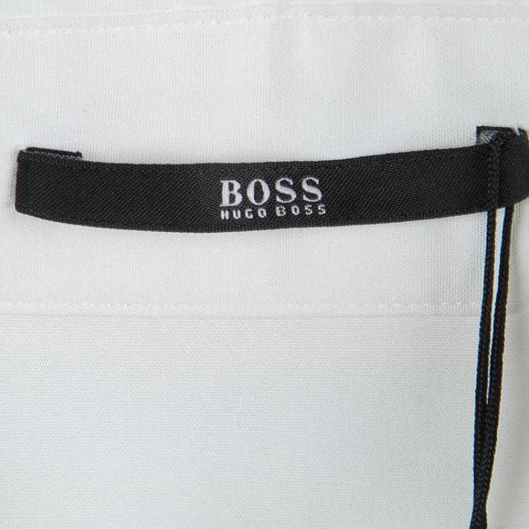 Pre Owned Boss By Hugo Boss White Cotton Button Down Banu Shirt L