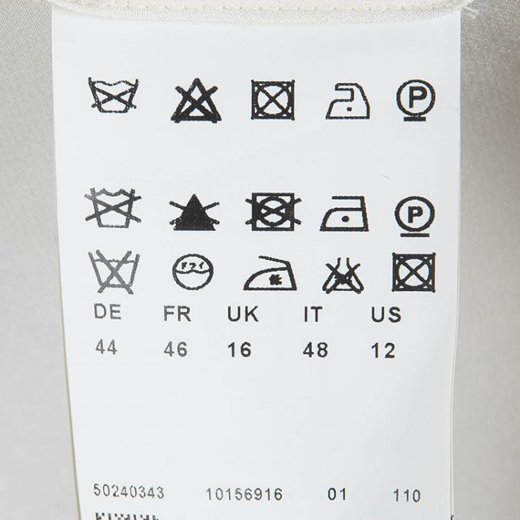 Pre Owned Boss By Hugo Boss Cream Silk Long Sleeve Basola Shirt L