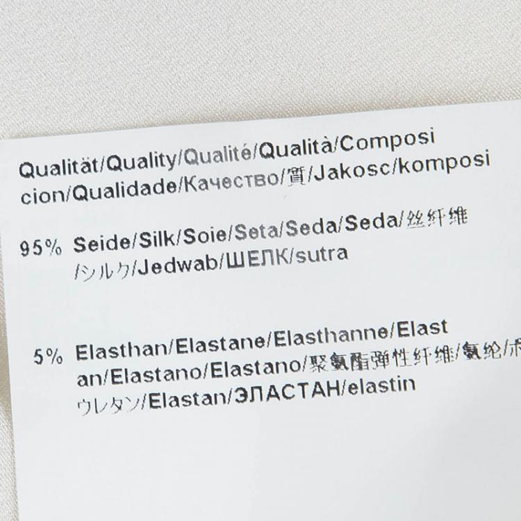 Pre Owned Boss By Hugo Boss Cream Silk Long Sleeve Basola Shirt L