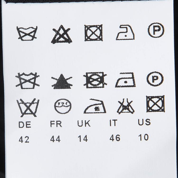 Pre Owned Boss By Hugo Boss Black Paneled Viluris Skirt L