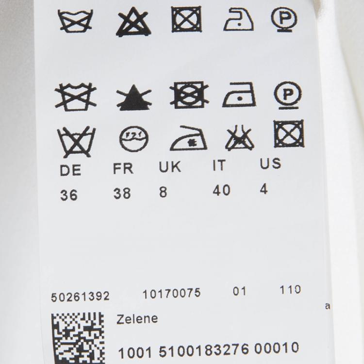 Pre Owned Boss By Hugo Boss Off White Long Sleeve Zelene Blouse S