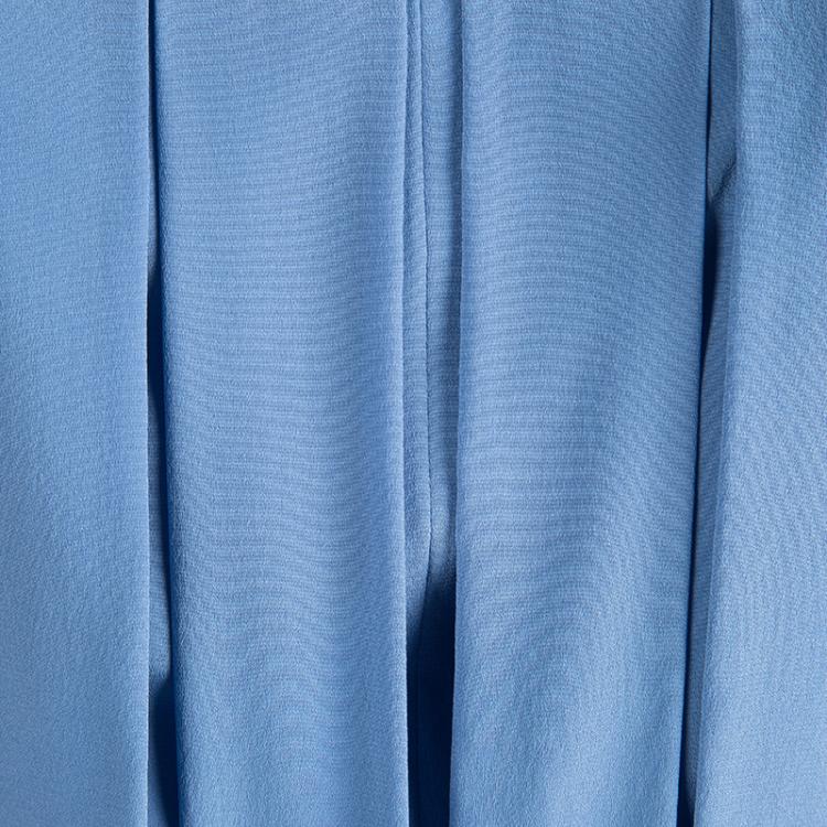 Pre Owned Boss By Hugo Boss Powder Blue Silk Panel Detail Sleeveless Disali Dress L