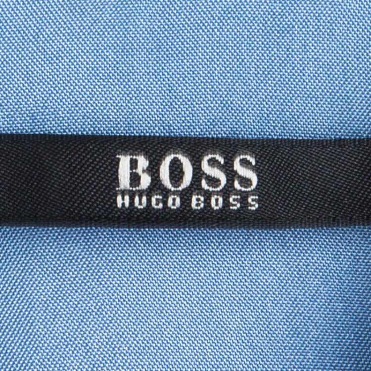 Pre Owned Boss By Hugo Boss Powder Blue Silk Panel Detail Sleeveless Disali Dress L