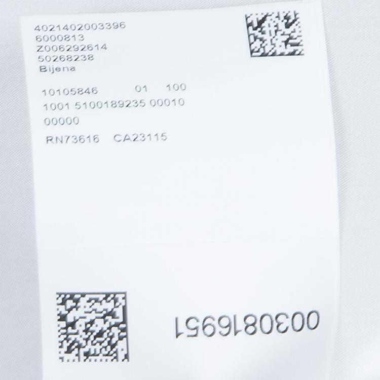 مملوكة مسبقًا Boss by Hugo Boss White Long Sleeve Blouse S