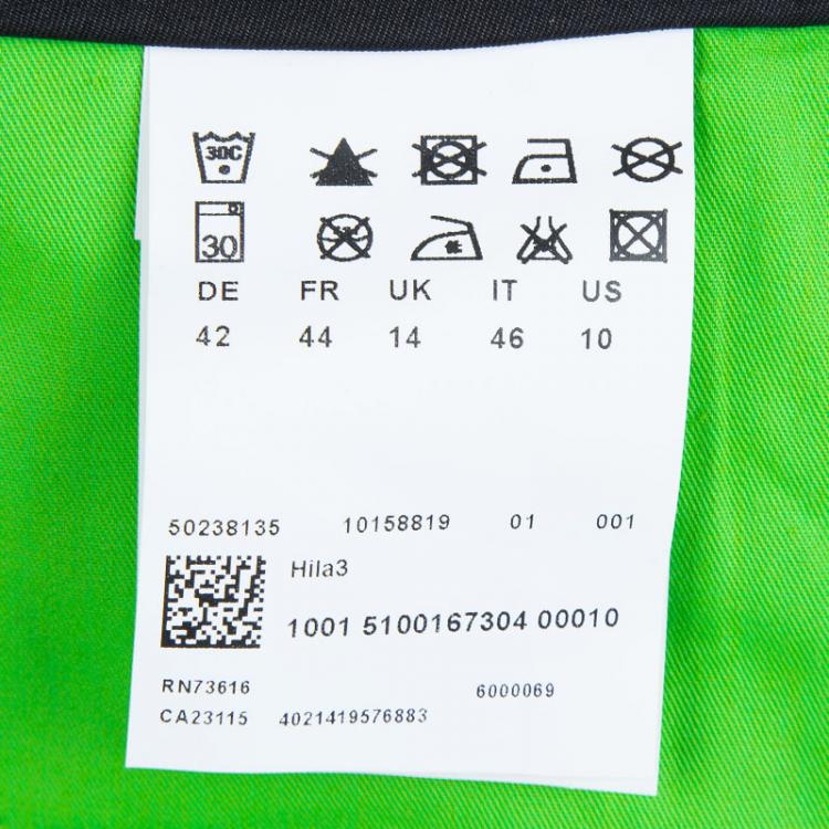 Pre Owned Boss Green By Hugo Boss Black Regular Fit Trousers L