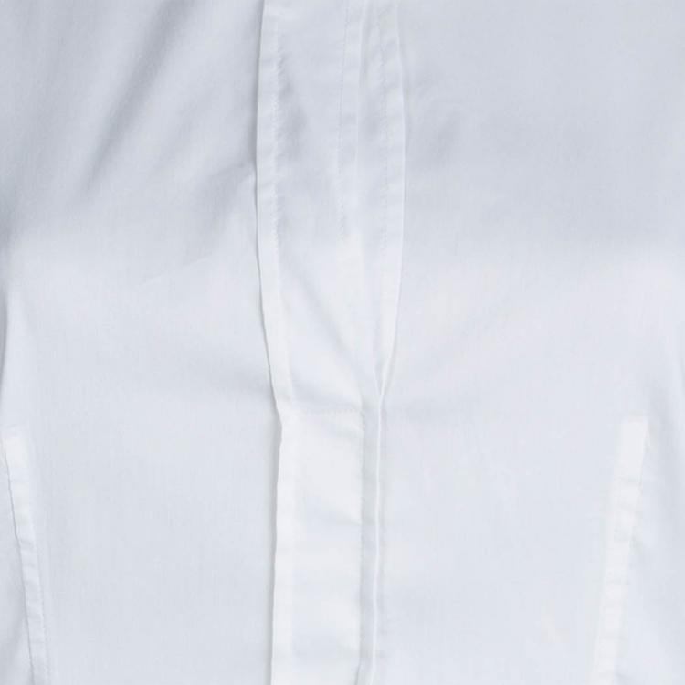 مملوكة مسبقًا Boss by Hugo Boss White Fitted Cotton Shirt S