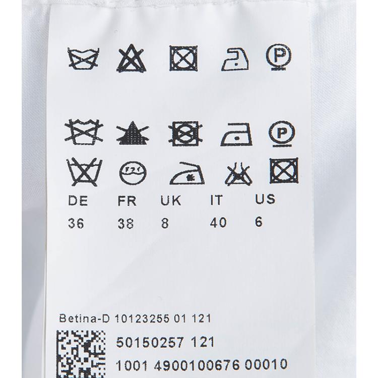 مملوكة مسبقًا Boss By Hugo Boss White  Embroidered Mini A- Line Skirt M