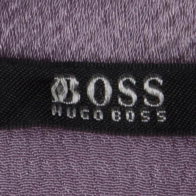 مملوكة مسبقًا Boss By Hugo Boss Lilac Pleated Neckline Long Sleeve Top M
