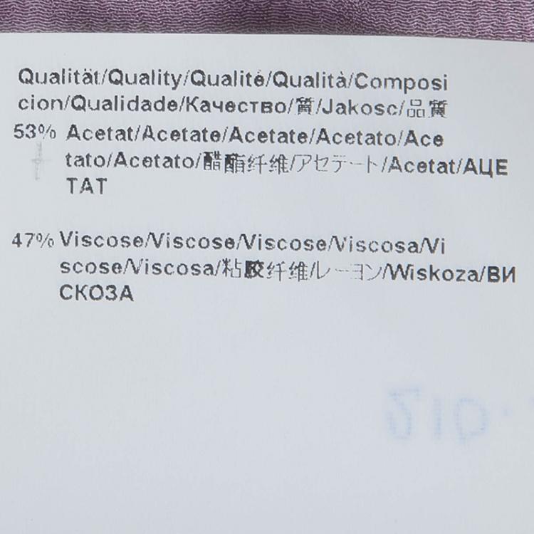 مملوكة مسبقًا Boss By Hugo Boss Lilac Pleated Neckline Long Sleeve Top M