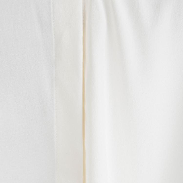 Pre Owned Boss By Hugo Boss Off White Silk Front Drape Detail Bivinia Blouse L