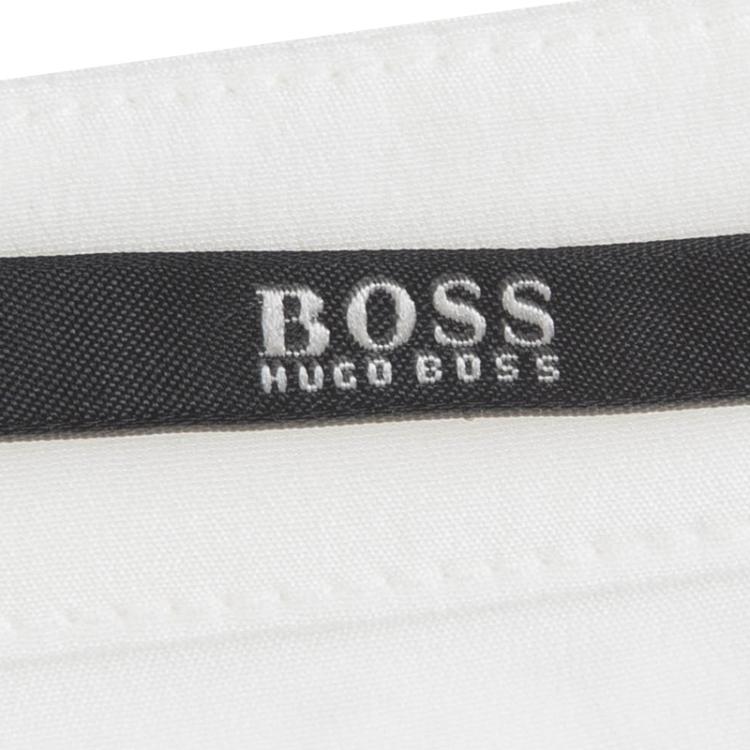 Pre Owned Boss By Hugo Boss Off White Silk Front Drape Detail Bivinia Blouse L