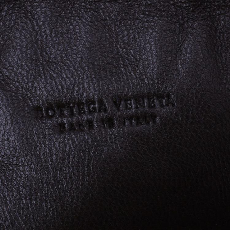 Pre Owned Bottega Veneta Brown Intrecciato High Tech Holder