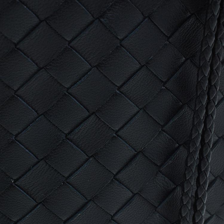 Pre Owned Bottega Veneta Black Intrecciato High Tech Holder