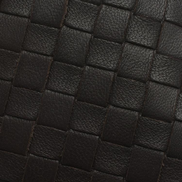 Pre Owned Bottega Veneta Brown Intrecciato High Tech Holder