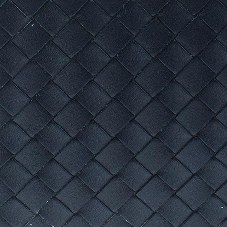 Pre Owned Bottega Veneta Black Intrecciato Leather Money Clip Bifold Wallet