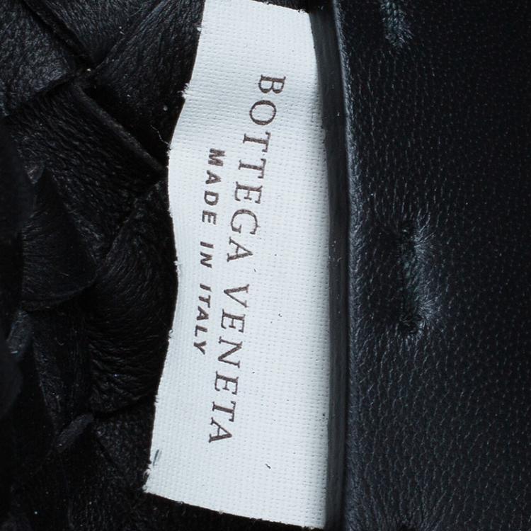 Pre Owned Bottega Veneta Limited Edition Black Stingray Woven Lido Medium Tote