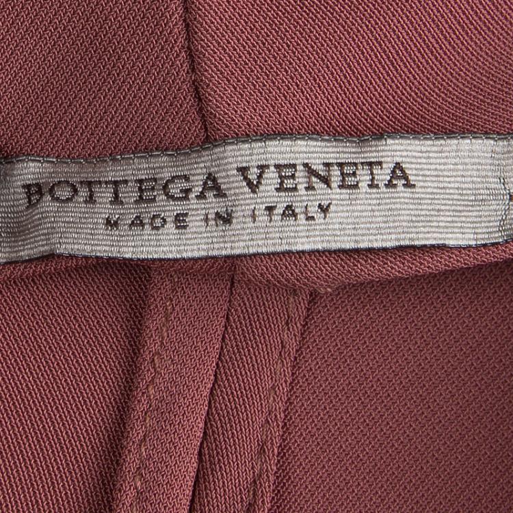 مملوكة مسبقًا Bottega Veneta Burnt Red Sleeveless Draped Dress S