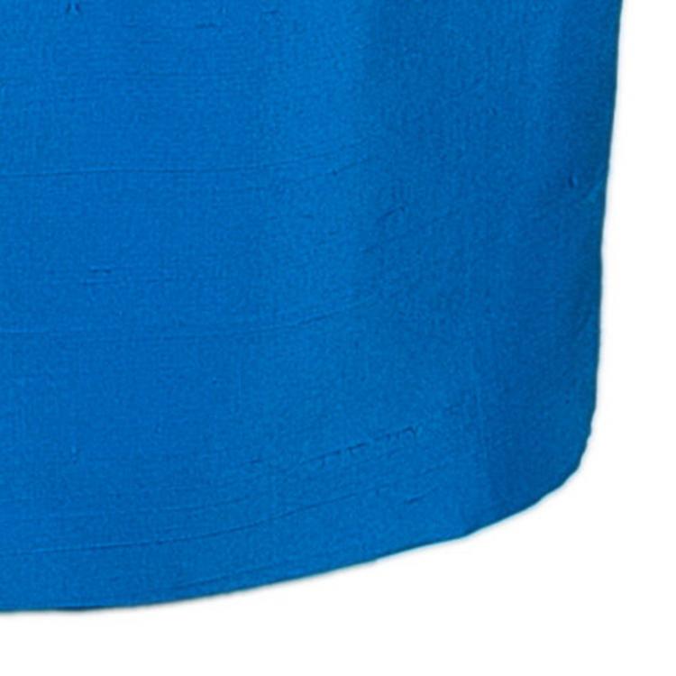 Pre Owned Bottega Veneta Blue Sleeveless Belted Dress S