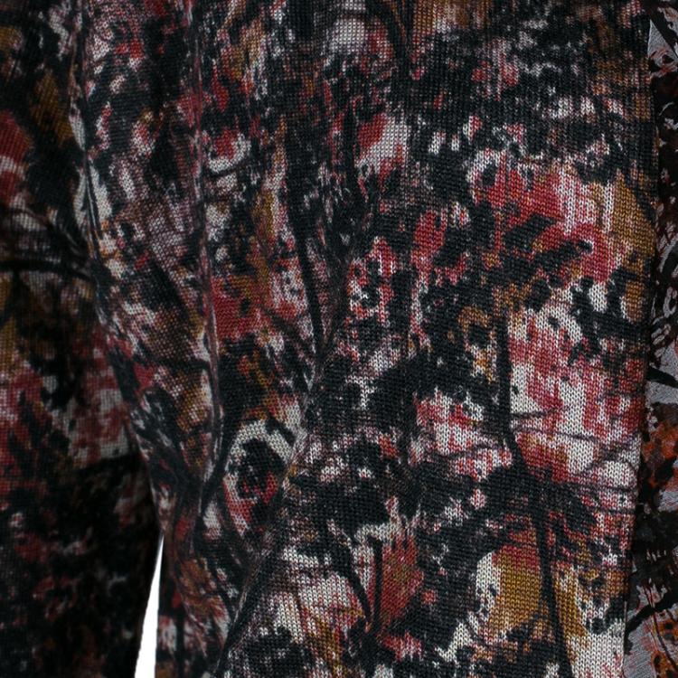 Pre Owned Bottega Veneta Multicolor Printed Cardigan M