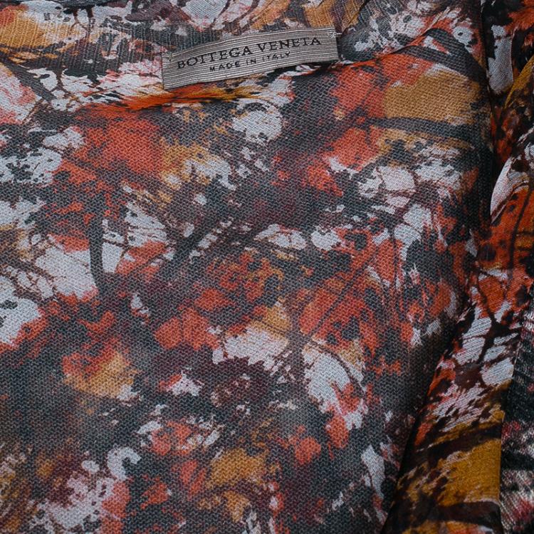 Pre Owned Bottega Veneta Multicolor Printed Cardigan M
