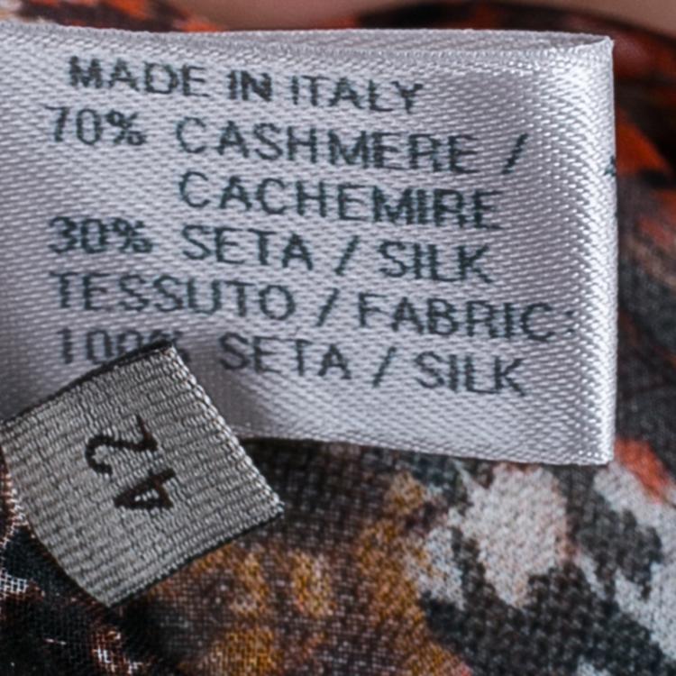 Pre Owned Bottega Veneta Multicolor Printed Cardigan M