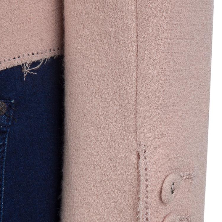 Pre Owned Bottega Veneta Pale Pink Wool Blazer S