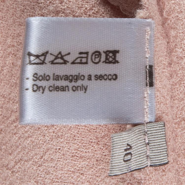 Pre Owned Bottega Veneta Pale Pink Wool Blazer S