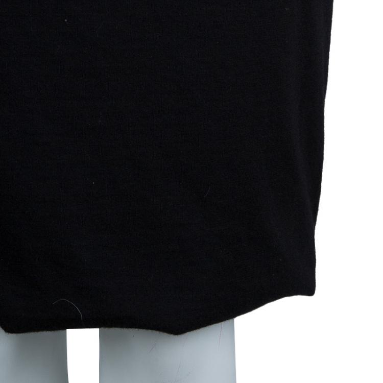 Pre Owned Bottega Veneta Black Cashmere Sleeveless Cowl Neck Dress S