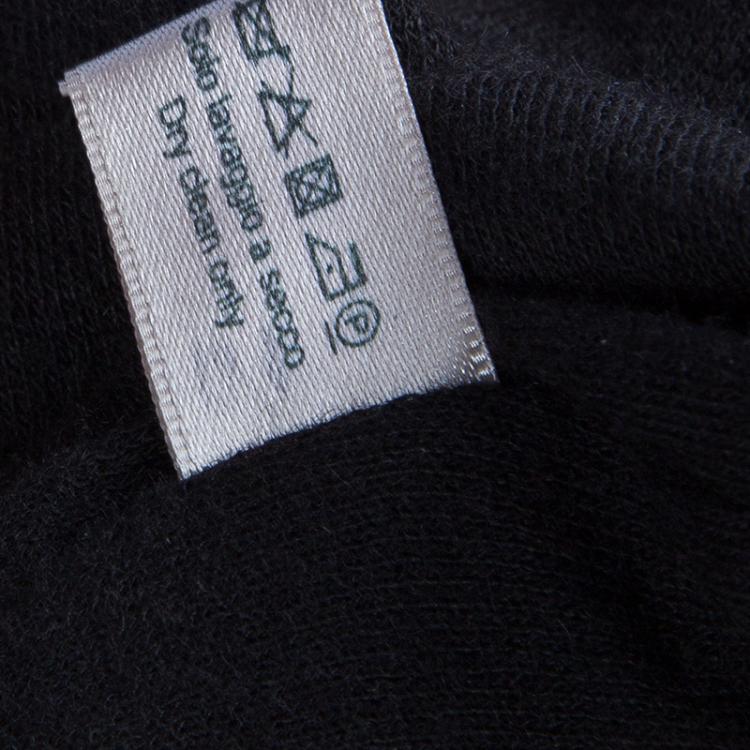 Pre Owned Bottega Veneta Black Cashmere Sleeveless Cowl Neck Dress S
