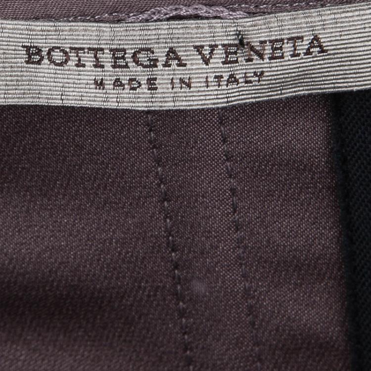 Pre Owned Bottega Veneta Dull Purple Silk Strapless Corset Dress S