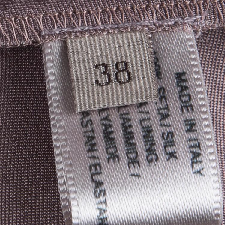 Pre Owned Bottega Veneta Dull Purple Silk Strapless Corset Dress S