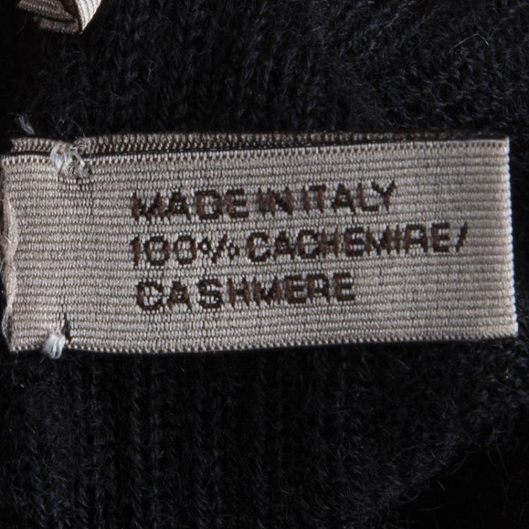 Pre Owned Bottega Veneta Black Cashmere Sweater M