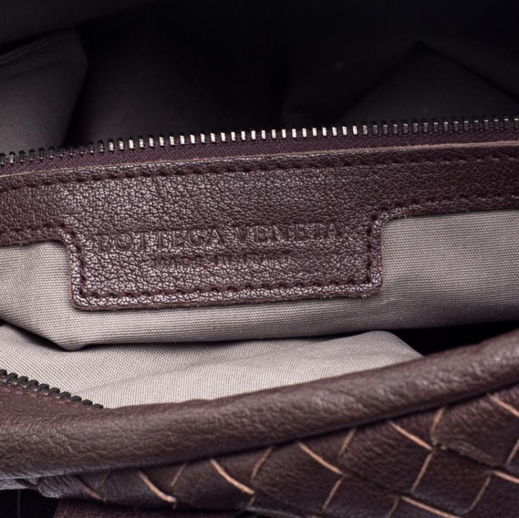 Pre Owned Bottega Veneta Ebano Intrecciato Leather Satchel