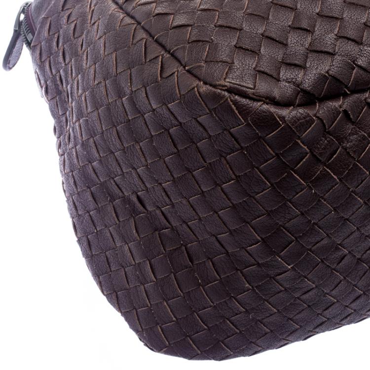 Pre Owned Bottega Veneta Ebano Intrecciato Leather Satchel